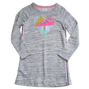Cat & Jack Girls Heart Sweat Shirt Dress Size Large